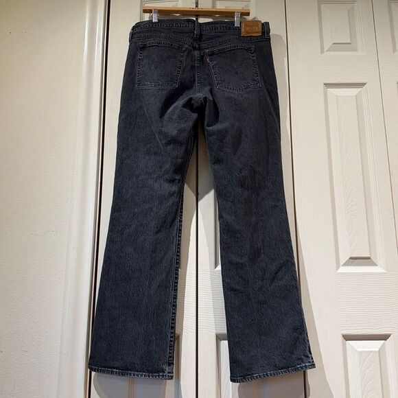 LIKE NEW Levi’s Premium Wedgie Bootcut High Rise Jeans Black Low Stretch 34 - Picture 10 of 12